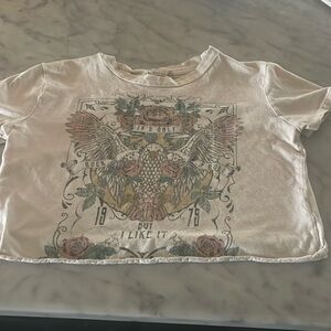 Cute graphic crop top